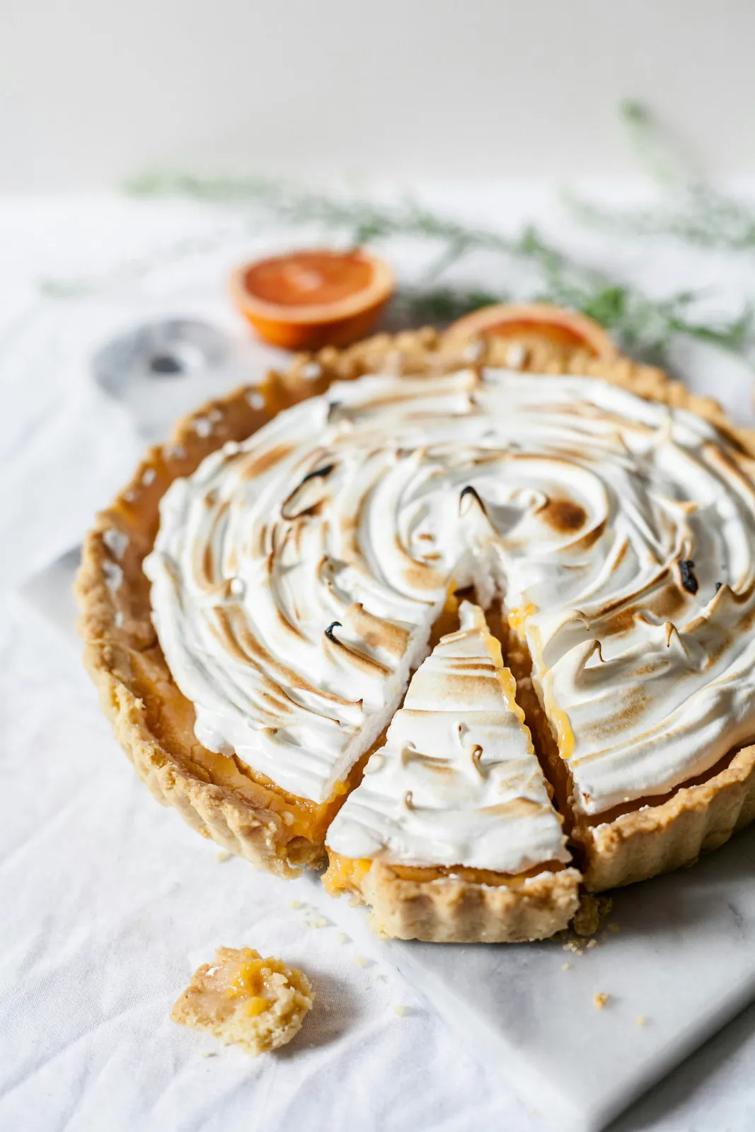 Lemon pie artesanal con crema de limón y merengue